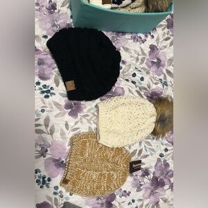 3 beanies bundle one NWT